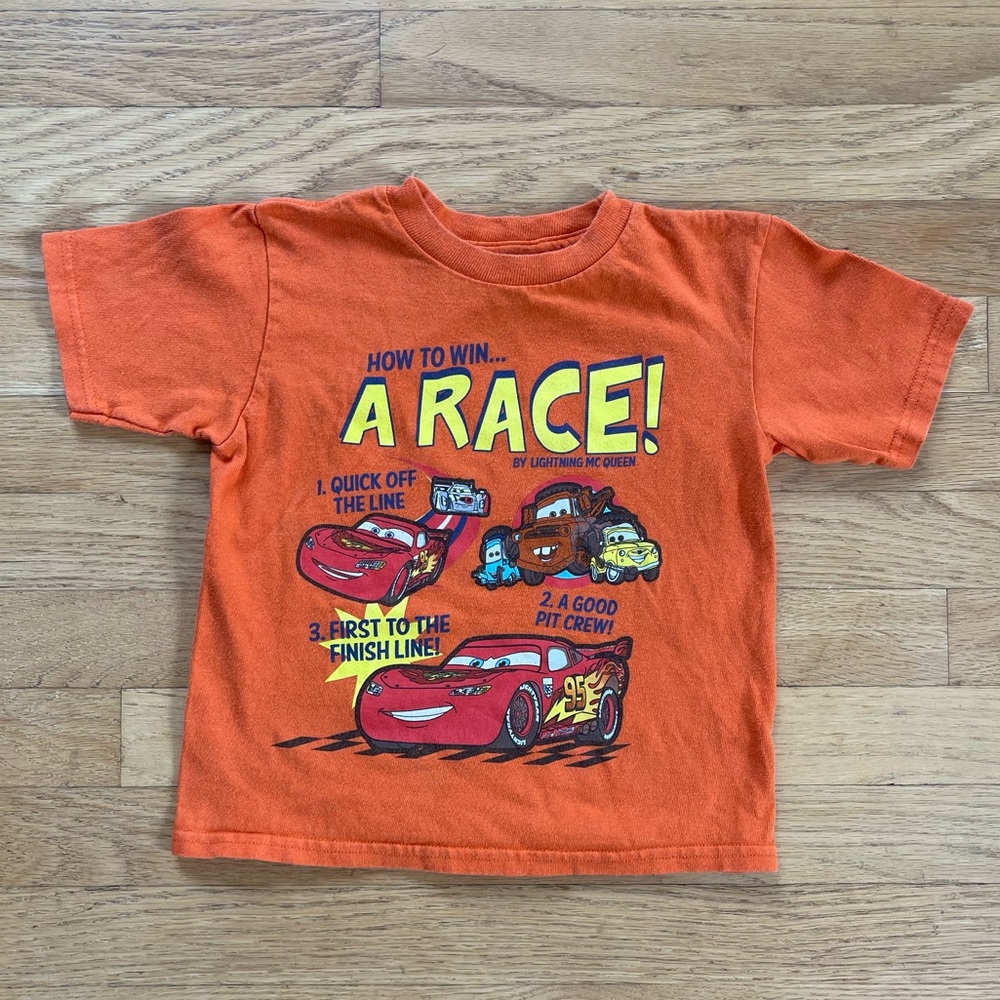 DISNEY x PIXAR 100% Cotton Cars Lightning McQueen Tow Mater Shirt